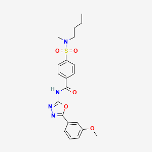 molecular formula C21H24N4O5S B2414924 4-[butyl(methyl)sulfamoyl]-N-[5-(3-methoxyphenyl)-1,3,4-oxadiazol-2-yl]benzamide CAS No. 533869-85-1