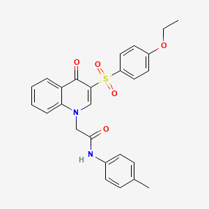 molecular formula C26H24N2O5S B2414926 2-(3-((4-ethoxyphenyl)sulfonyl)-4-oxoquinolin-1(4H)-yl)-N-(p-tolyl)acetamide CAS No. 895645-96-2