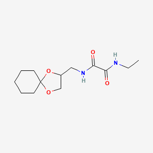 molecular formula C13H22N2O4 B2414928 N1-(1,4-dioxaspiro[4.5]decan-2-ylmethyl)-N2-ethyloxalamide CAS No. 899958-02-2