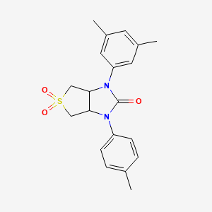 molecular formula C20H22N2O3S B2414929 1-(3,5-二甲基苯基)-3-(4-甲基苯基)四氢-1H-噻吩[3,4-d]咪唑-2(3H)-酮 5,5-二氧化物 CAS No. 881440-04-6