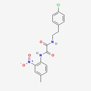 molecular formula C17H16ClN3O4 B2414933 N1-(4-chlorophenethyl)-N2-(4-methyl-2-nitrophenyl)oxalamide CAS No. 941999-44-6