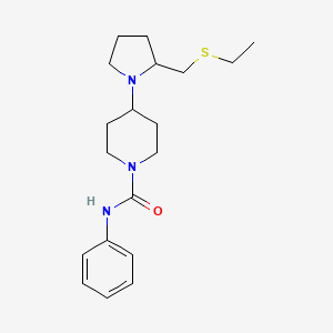 4-(2-((ethylthio)methyl)pyrrolidin-1-yl)-N-phenylpiperidine-1-carboxamide