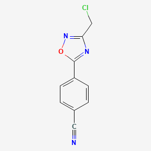 4-[3-(Chloromethyl)-1,2,4-oxadiazol-5-yl]benzonitrile