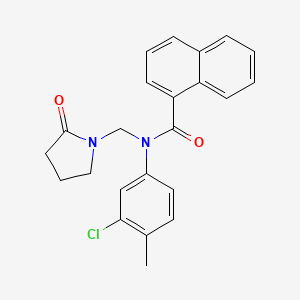 molecular formula C23H21ClN2O2 B2414946 N-(3-chloro-4-methylphenyl)-N-[(2-oxopyrrolidin-1-yl)methyl]naphthalene-1-carboxamide CAS No. 863001-78-9