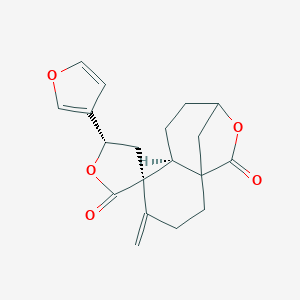 molecular formula C19H20O5 B241495 Levatin CAS No. 140670-84-4