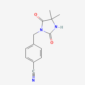 4-[(4,4-Dimethyl-2,5-dioxoimidazolidin-1-yl)methyl]benzonitrile