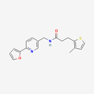 molecular formula C18H18N2O2S B2414955 N-((6-(furan-2-yl)pyridin-3-yl)methyl)-3-(3-methylthiophen-2-yl)propanamide CAS No. 1903299-32-0