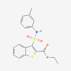 molecular formula C18H17NO4S2 B2414956 Ethyl 3-[(3-methylphenyl)sulfamoyl]-1-benzothiophene-2-carboxylate CAS No. 932354-06-8