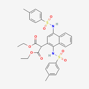 Diethyl 2-[1,4-bis[(4-methylphenyl)sulfonylamino]naphthalen-2-yl]propanedioate