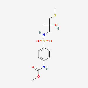 molecular formula C13H20N2O5S2 B2414969 methyl (4-(N-(2-hydroxy-2-methyl-3-(methylthio)propyl)sulfamoyl)phenyl)carbamate CAS No. 1798489-76-5