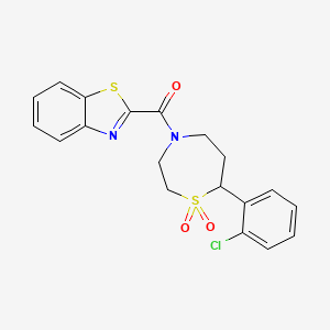 Benzo[d]thiazol-2-yl(7-(2-chlorophenyl)-1,1-dioxido-1,4-thiazepan-4-yl)methanone