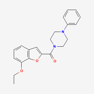 molecular formula C21H22N2O3 B2414983 (7-Ethoxybenzofuran-2-yl)(4-phenylpiperazin-1-yl)methanone CAS No. 921782-63-0