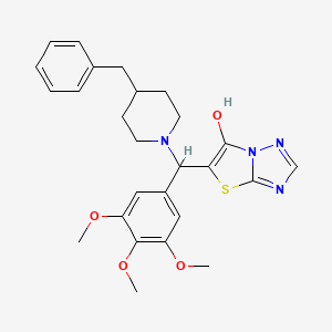 molecular formula C26H30N4O4S B2414986 5-((4-Benzylpiperidin-1-yl)(3,4,5-trimethoxyphenyl)methyl)thiazolo[3,2-b][1,2,4]triazol-6-ol CAS No. 868220-60-4