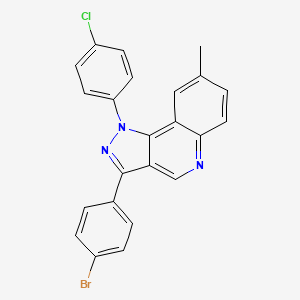 molecular formula C23H15BrClN3 B2414993 3-(4-bromophenyl)-1-(4-chlorophenyl)-8-methyl-1H-pyrazolo[4,3-c]quinoline CAS No. 901030-68-0