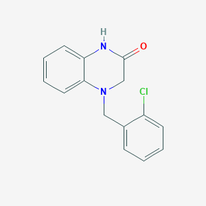 molecular formula C15H13ClN2O B2414999 2(1H)-Quinoxalinone, 4-[(2-chlorophenyl)methyl]-3,4-dihydro- CAS No. 878443-66-4