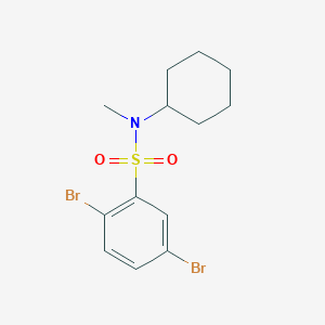 2,5-dibromo-N-cyclohexyl-N-methylbenzene-1-sulfonamide