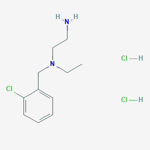 molecular formula C11H19Cl3N2 B2415001 N'-[(2-Chlorophenyl)methyl]-N'-ethylethane-1,2-diamine;dihydrochloride CAS No. 2378501-74-5