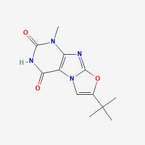 molecular formula C12H14N4O3 B2415006 7-(tert-butyl)-1-methyloxazolo[2,3-f]purine-2,4(1H,3H)-dione CAS No. 899948-02-8