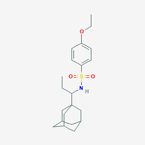 molecular formula C21H31NO3S B2415009 N-[1-(1-Adamantyl)propyl]-4-ethoxybenzenesulfonamide CAS No. 446028-27-9