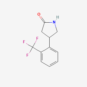 molecular formula C11H10F3NO B2415010 4-(2-(Trifluoromethyl)phenyl)pyrrolidin-2-one CAS No. 1020718-46-0