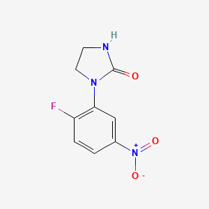 molecular formula C9H8FN3O3 B2415016 1-(2-Fluoro-5-nitrophenyl)imidazolidin-2-one CAS No. 1545259-98-0