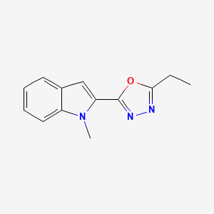 molecular formula C13H13N3O B2415019 2-乙基-5-(1-甲基-1H-吲哚-2-基)-1,3,4-恶二唑 CAS No. 921778-99-6