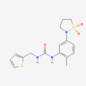 1-(5-(1,1-Dioxidoisothiazolidin-2-yl)-2-methylphenyl)-3-(thiophen-2-ylmethyl)urea