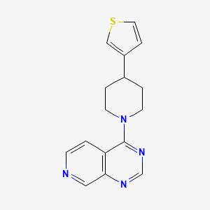 molecular formula C16H16N4S B2415024 4-(4-Thiophen-3-ylpiperidin-1-yl)pyrido[3,4-d]pyrimidine CAS No. 2379996-30-0
