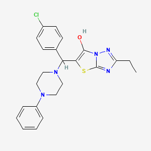 5-((4-Chlorophenyl)(4-phenylpiperazin-1-yl)methyl)-2-ethylthiazolo[3,2-b][1,2,4]triazol-6-ol