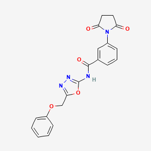 3-(2,5-dioxopyrrolidin-1-yl)-N-(5-(phenoxymethyl)-1,3,4-oxadiazol-2-yl)benzamide