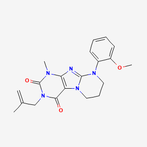 molecular formula C20H23N5O3 B2415033 9-(2-methoxyphenyl)-1-methyl-3-(2-methylprop-2-enyl)-7,8-dihydro-6H-purino[7,8-a]pyrimidine-2,4-dione CAS No. 876899-72-8
