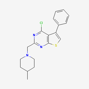 4-Chloro-2-[(4-methylpiperidin-1-yl)methyl]-5-phenylthieno[2,3-d]pyrimidine