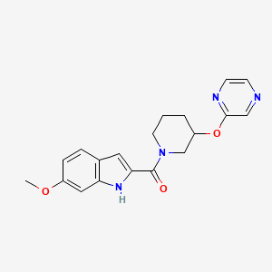 (6-methoxy-1H-indol-2-yl)(3-(pyrazin-2-yloxy)piperidin-1-yl)methanone
