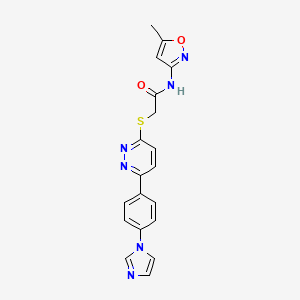 2-((6-(4-(1H-imidazol-1-yl)phenyl)pyridazin-3-yl)thio)-N-(5-methylisoxazol-3-yl)acetamide