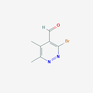 molecular formula C7H7BrN2O B2415060 3-Bromo-5,6-dimethylpyridazine-4-carbaldehyde CAS No. 2248374-73-2