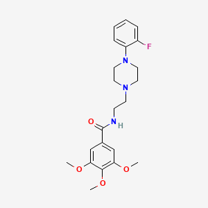 molecular formula C22H28FN3O4 B2415067 N-(2-(4-(2-fluorophenyl)piperazin-1-yl)ethyl)-3,4,5-trimethoxybenzamide CAS No. 1049416-79-6