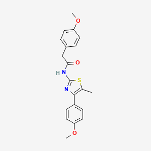molecular formula C20H20N2O3S B2415074 2-(4-甲氧基苯基)-N-[4-(4-甲氧基苯基)-5-甲基-1,3-噻唑-2-基]乙酰胺 CAS No. 808180-03-2