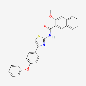 3-methoxy-N-[4-(4-phenoxyphenyl)-1,3-thiazol-2-yl]naphthalene-2-carboxamide