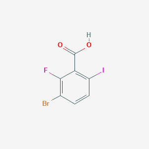 molecular formula C7H3BrFIO2 B2415091 3-溴-2-氟-6-碘苯甲酸 CAS No. 217816-54-1