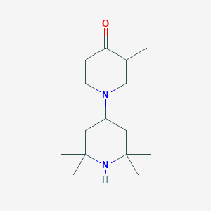 molecular formula C15H28N2O B2415119 3-Methyl-1-(2,2,6,6-tetramethylpiperidin-4-yl)piperidin-4-one CAS No. 400073-77-0
