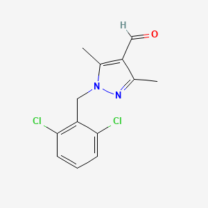 1-[(2,6-dichlorophenyl)methyl]-3,5-dimethyl-1H-pyrazole-4-carbaldehyde