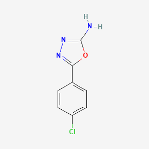 molecular formula C8H6ClN3O B2415129 5-(4-Chlorophenyl)-1,3,4-oxadiazol-2-amine CAS No. 2138-98-9; 28004-62-8; 33621-61-3