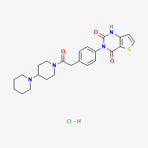 3-(4-(2-([1,4'-bipiperidin]-1'-yl)-2-oxoethyl)phenyl)thieno[3,2-d]pyrimidine-2,4(1H,3H)-dione hydrochloride