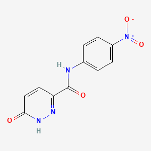 molecular formula C11H8N4O4 B2415138 N-(4-nitrophenyl)-6-oxo-1H-pyridazine-3-carboxamide CAS No. 899749-12-3