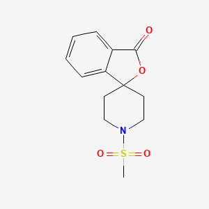 molecular formula C13H15NO4S B2415139 1'-(methylsulfonyl)-3H-spiro[isobenzofuran-1,4'-piperidin]-3-one CAS No. 1797171-67-5