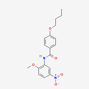 molecular formula C18H20N2O5 B2415143 4-butoxy-N-(2-methoxy-5-nitrophenyl)benzamide CAS No. 313404-61-4
