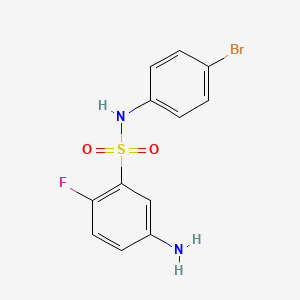 5-amino-N-(4-bromophenyl)-2-fluorobenzene-1-sulfonamide