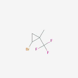 molecular formula C5H6BrF3 B2415154 2-Bromo-1-methyl-1-(trifluoromethyl)cyclopropane CAS No. 2418711-57-4