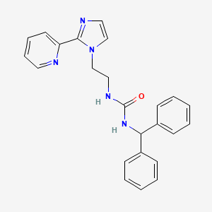 1-benzhydryl-3-(2-(2-(pyridin-2-yl)-1H-imidazol-1-yl)ethyl)urea