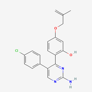 molecular formula C20H18ClN3O2 B2415168 2-(2-Amino-5-(4-chlorophenyl)pyrimidin-4-yl)-5-((2-methylallyl)oxy)phenol CAS No. 850239-49-5
